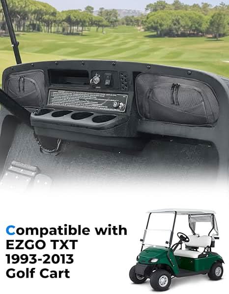 Photo of Golf Cart Dash Storage Bag for EZ-GO TXT 1993-2013 Dashboard by Kemimoto - Premium for UTVs / Side by Sides