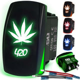 Waterproof Funny Rocker Switch - 12V ON/Off, LED Backlit with Custom Etched Design | R1 Industries