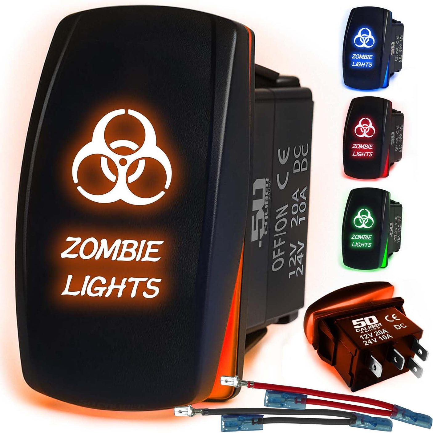 Waterproof Funny Rocker Switch - 12V ON/Off, LED Backlit with Custom Etched Design | R1 Industries