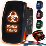 Waterproof Funny Rocker Switch - 12V ON/Off, LED Backlit with Custom Etched Design | R1 Industries