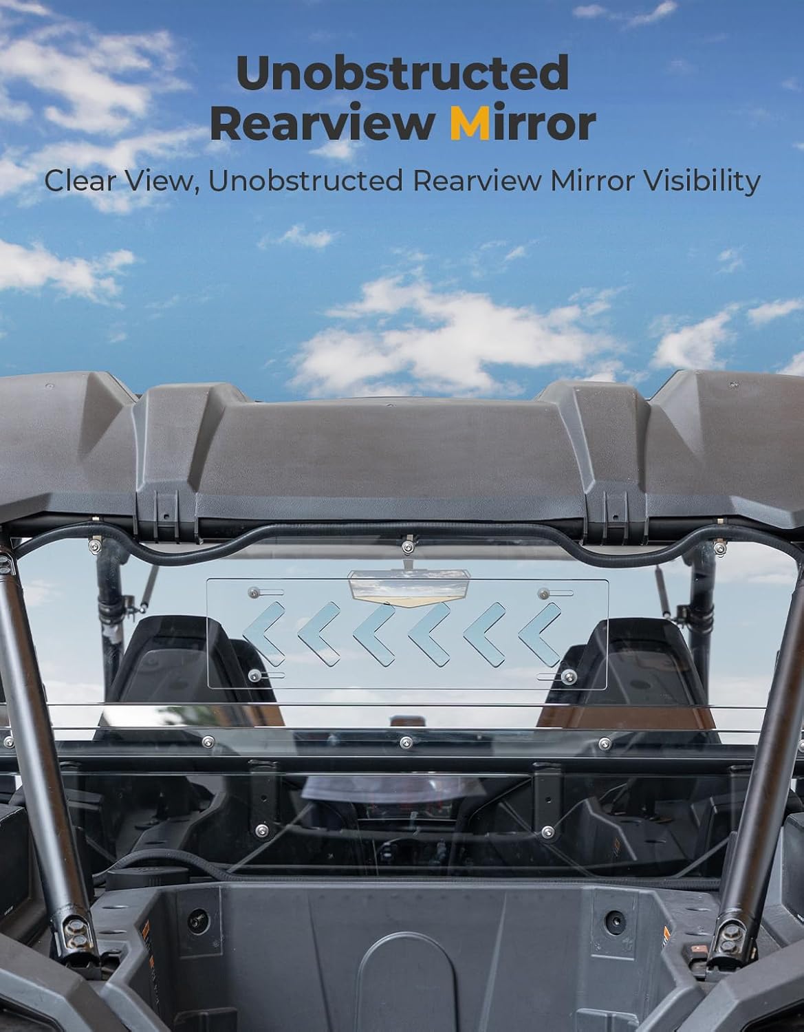 Photo of Vented Clear Rear Windshield for Polaris RZR XP 1000 2024-2025 by Kemimoto - Premium for UTVs / Side by Sides