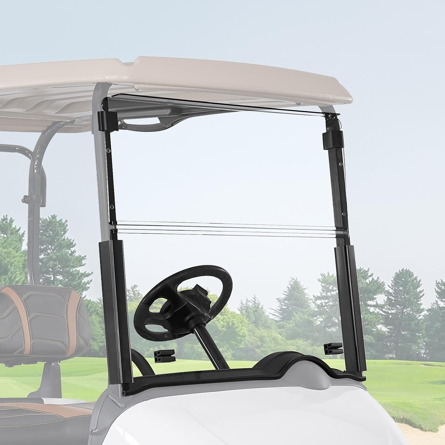 Photo of Golf Cart Windshield for EZGO RXV (2008-Up) by Kemimoto - Premium for UTVs / Side by Sides