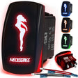 50 Caliber Racing Waterproof Funny Rocker Switch - 12V ON/Off, LED Backlit with Custom Etched Design | R1 Industries