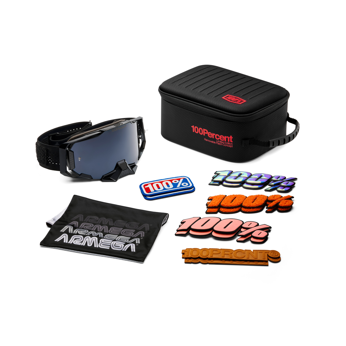 100% Armega LE Custom Goggles - Patch Kit HiPER Silver Mirror