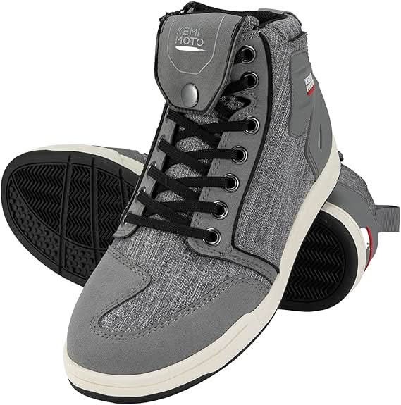 Photo of Motorcycle Shoes for Men - Durable Protective Riding Boots by Kemimoto - Premium for UTVs / Side by Sides