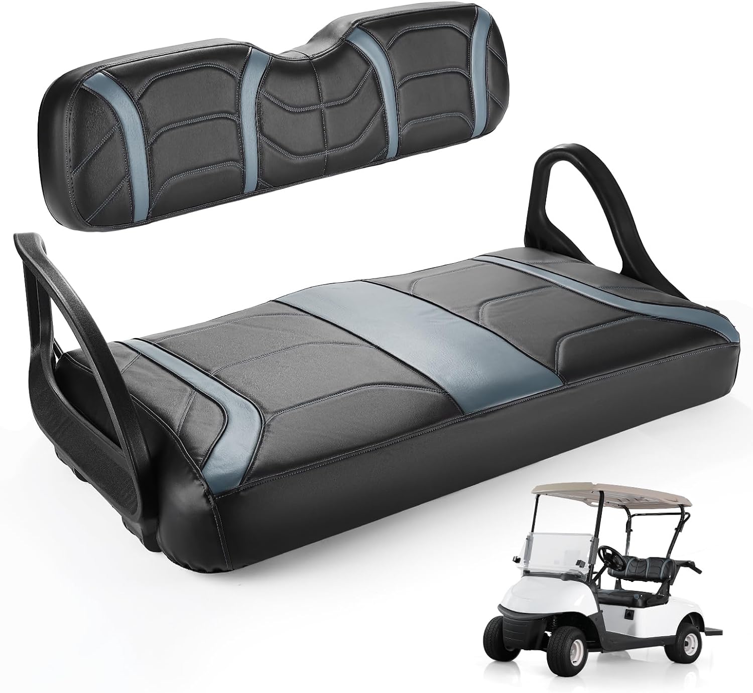 Photo of Golf Cart Front Seat Covers for EZGO RXV OEM Front Seats by Kemimoto - Premium for UTVs / Side by Sides