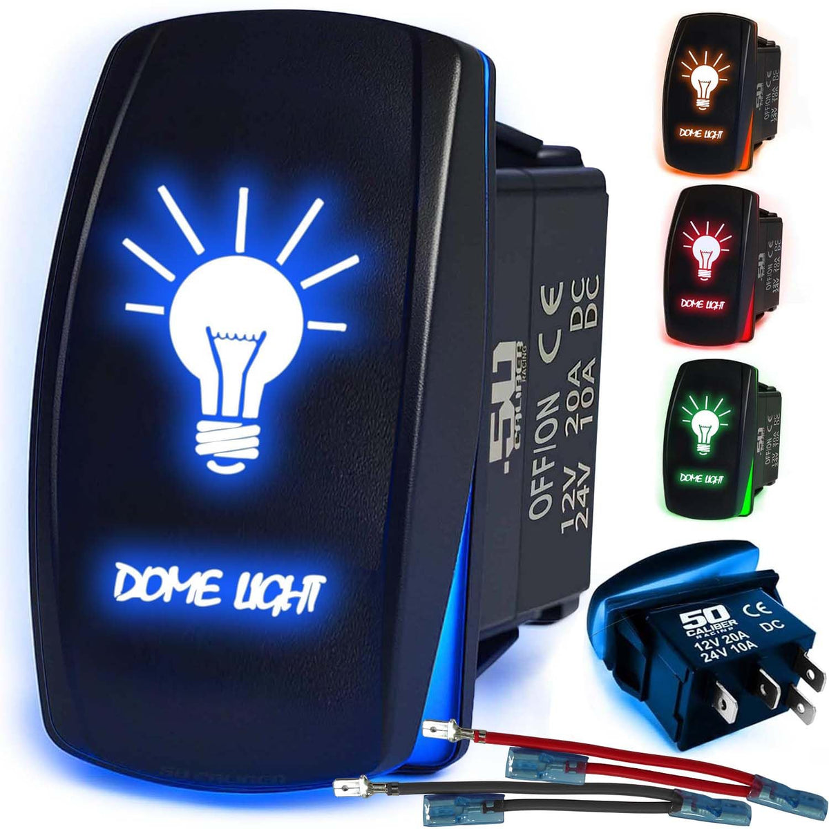 Waterproof Funny Rocker Switch - 12V ON/Off, LED Backlit with Custom Etched Design | R1 Industries