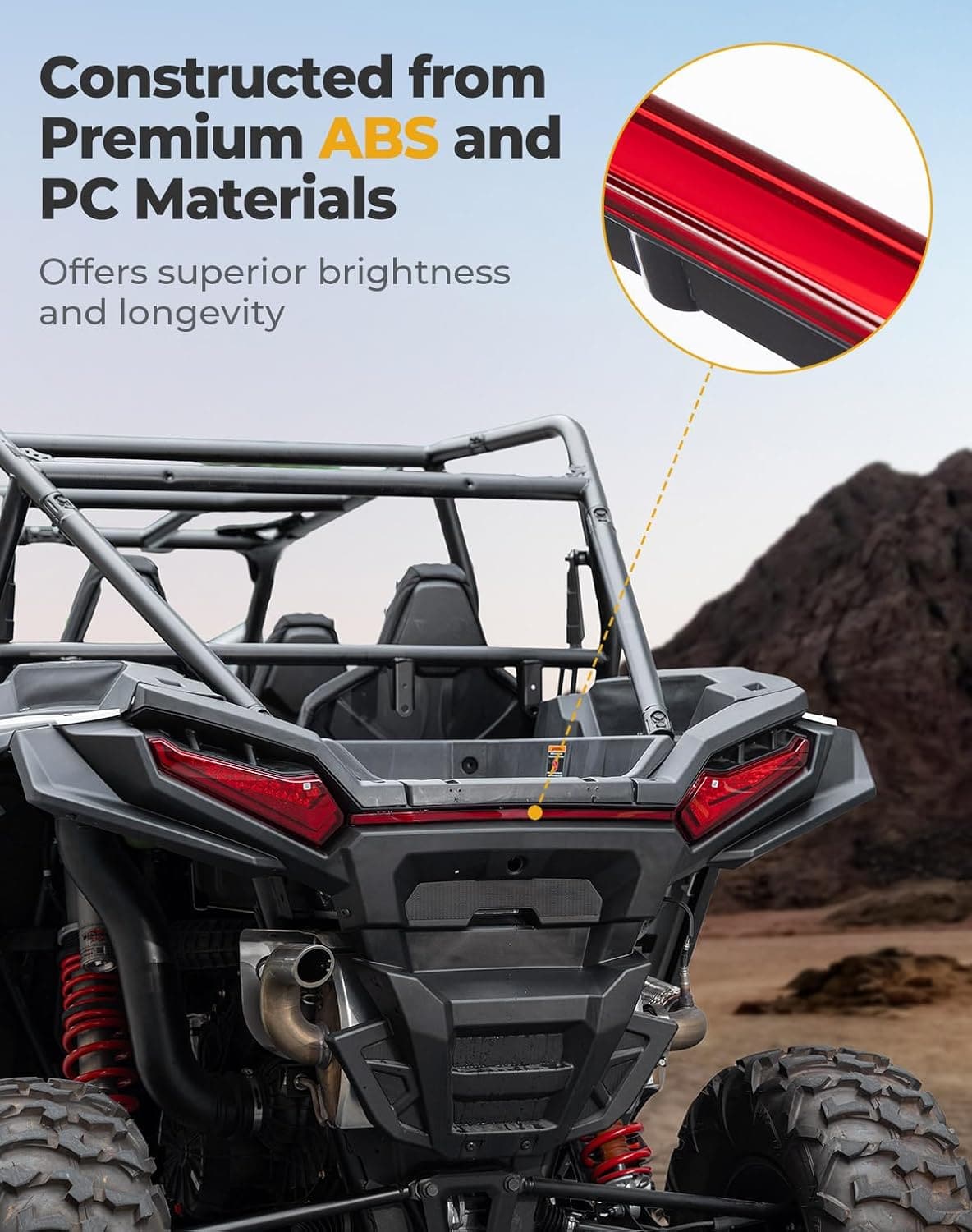 Photo of Tail Lights for Polaris RZR XP 1000/4 Ultimate/Sport/Premium Models 2024-2025 by Kemimoto - Premium for UTVs / Side by Sides