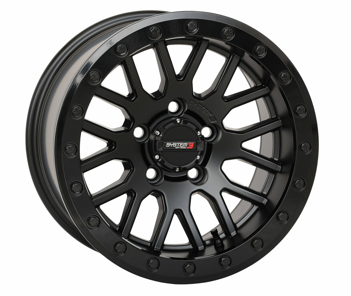 Photo of SYSTEM 3 SB9 WHEEL 15X9 5+4 (+10MM) 5/4.5 MATTE BLACK by SYSTEM 3 - Premium Wheels for UTVs / Side by Sides