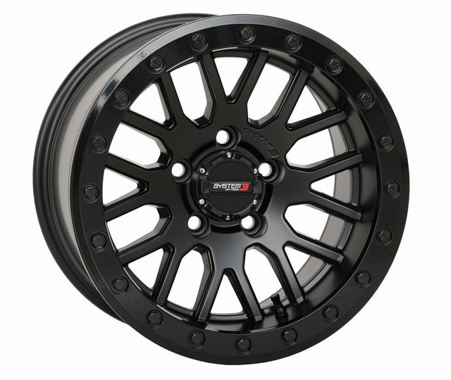 Photo of SB9 WHEEL 15X9 5+4 (+10MM) 5/4.5 MATTE BLACK by SYSTEM 3 - Premium Wheels for UTVs / Side by Sides