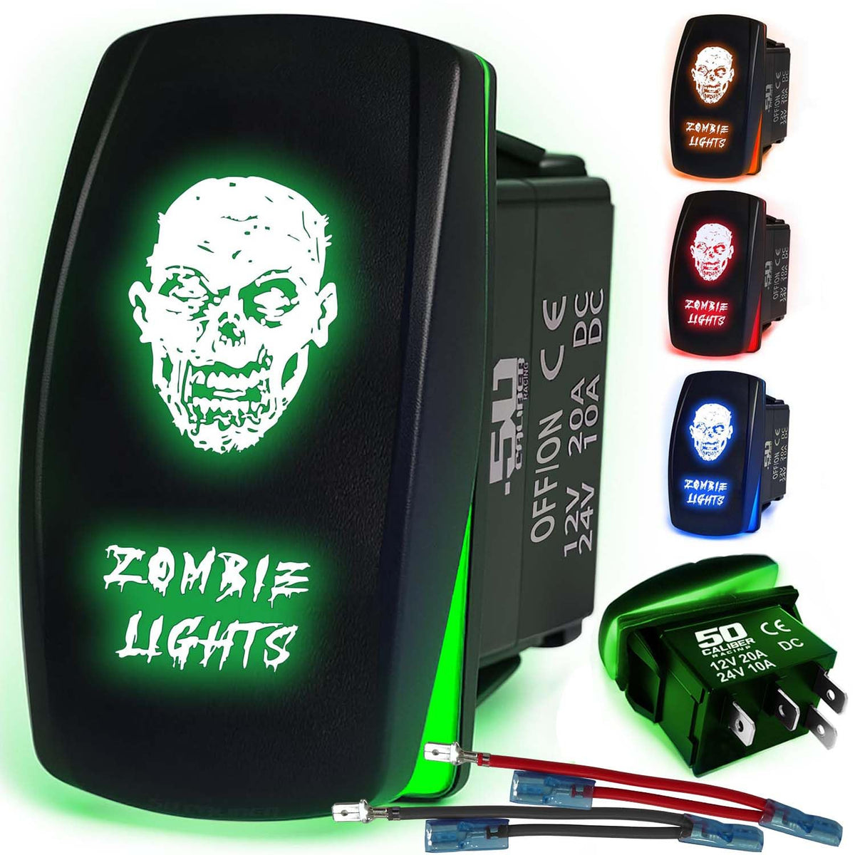 Waterproof Funny Rocker Switch - 12V ON/Off, LED Backlit with Custom Etched Design | R1 Industries
