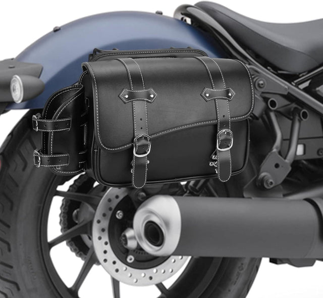 Photo of Motorcycle Leather Saddle bag for Rebel 250, 500, 1100 by Kemimoto - Premium for UTVs / Side by Sides