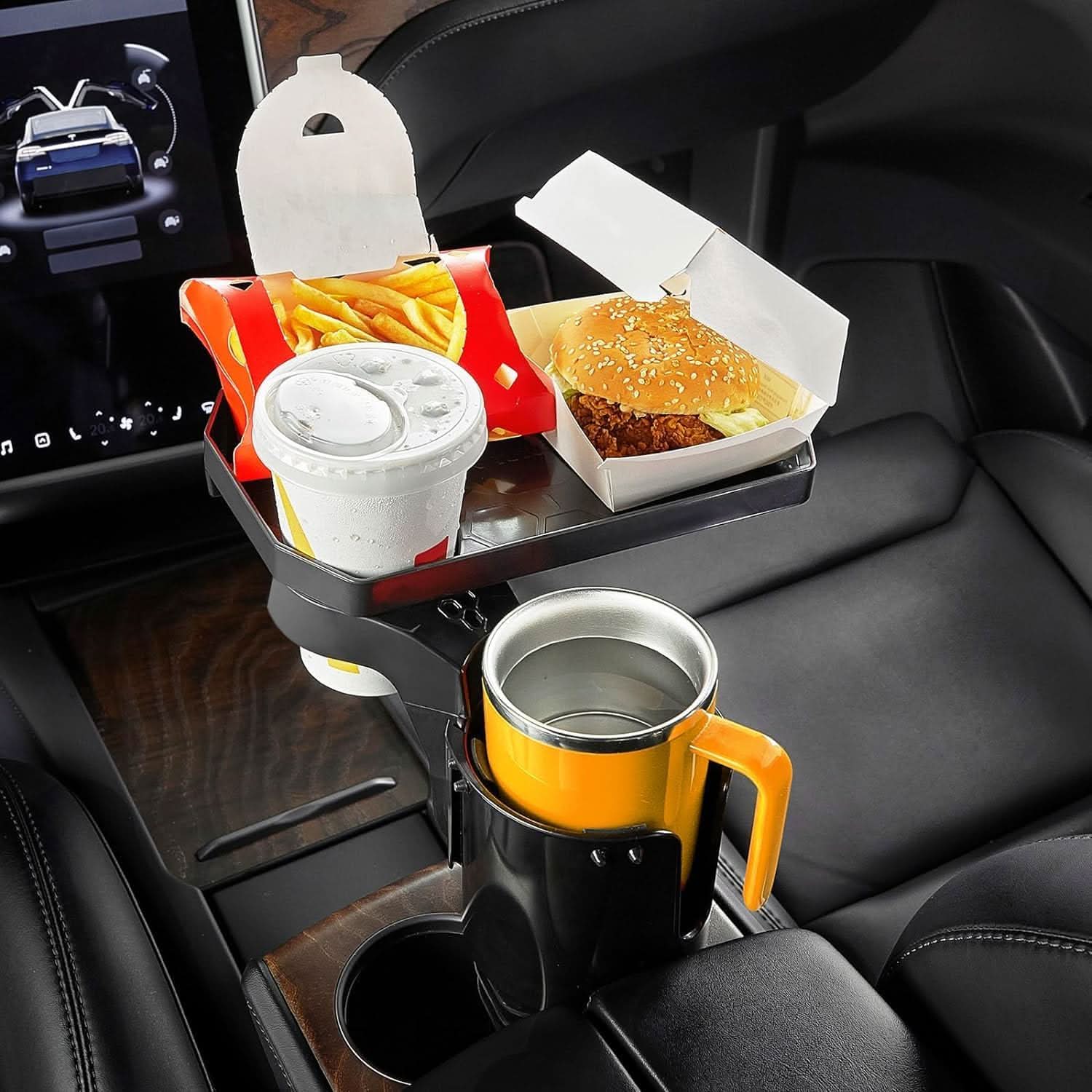 Photo of JOYTUTUS Cup Holder Tray, fit in 2.75-3.25 inch Car Holder by Kemimoto - Premium for UTVs / Side by Sides