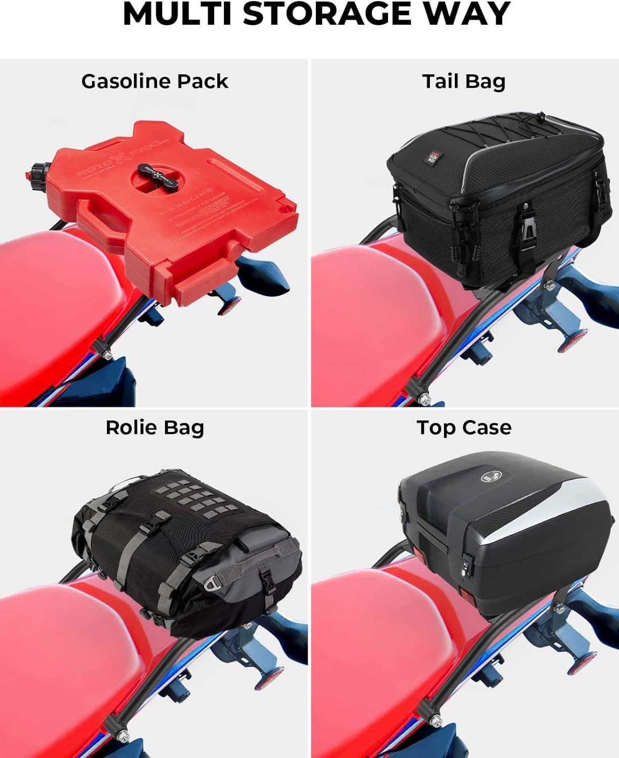 Photo of Rear Rack Luggage Storage Rack for CRF300L 2021-2024 by Kemimoto - Premium for UTVs / Side by Sides