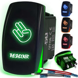 Waterproof Funny Rocker Switch - 12V ON/Off, LED Backlit with Custom Etched Design | R1 Industries