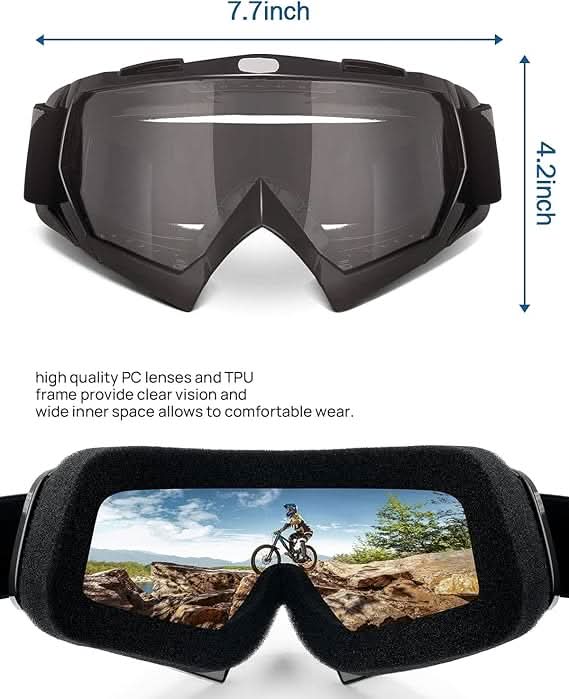 Photo of Dirt Bike Goggles Motocross Goggles ATV UTV Goggles Anti UV Riding Goggles by Kemimoto - Premium for UTVs / Side by Sides