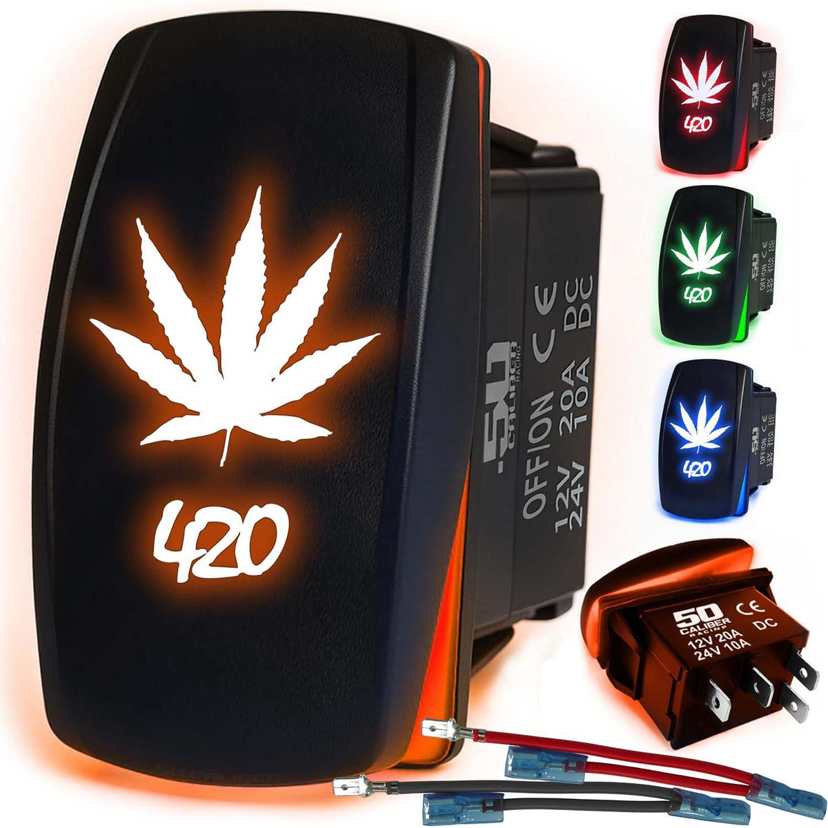 Waterproof Funny Rocker Switch - 12V ON/Off, LED Backlit with Custom Etched Design | R1 Industries