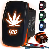 Waterproof Funny Rocker Switch - 12V ON/Off, LED Backlit with Custom Etched Design | R1 Industries