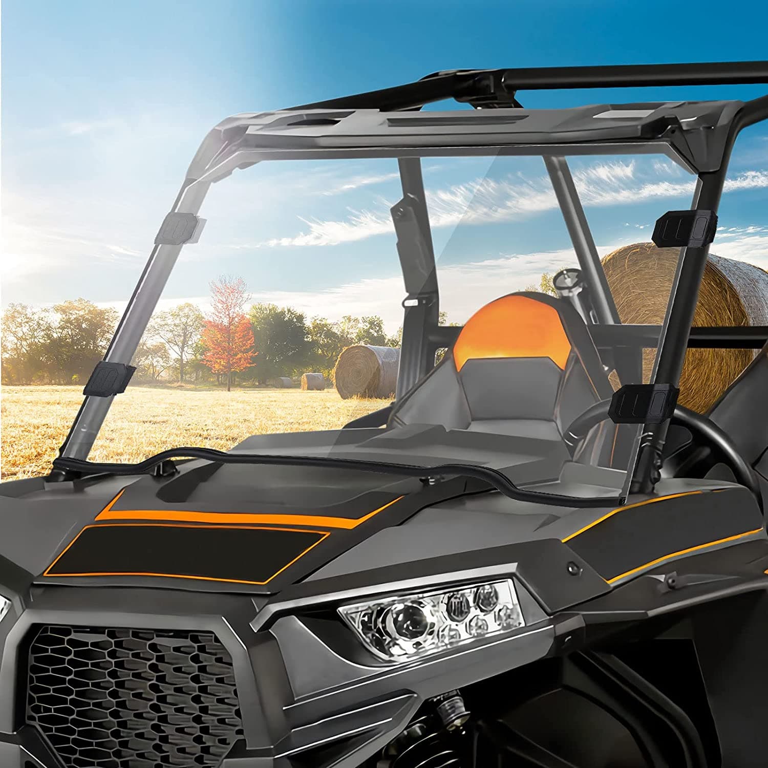Photo of Kemimoto Front Full Windshield for Polaris 1000 / XP 1000 / 4 1000 2014-2018 by Kemimoto - Premium for UTVs / Side by Sides