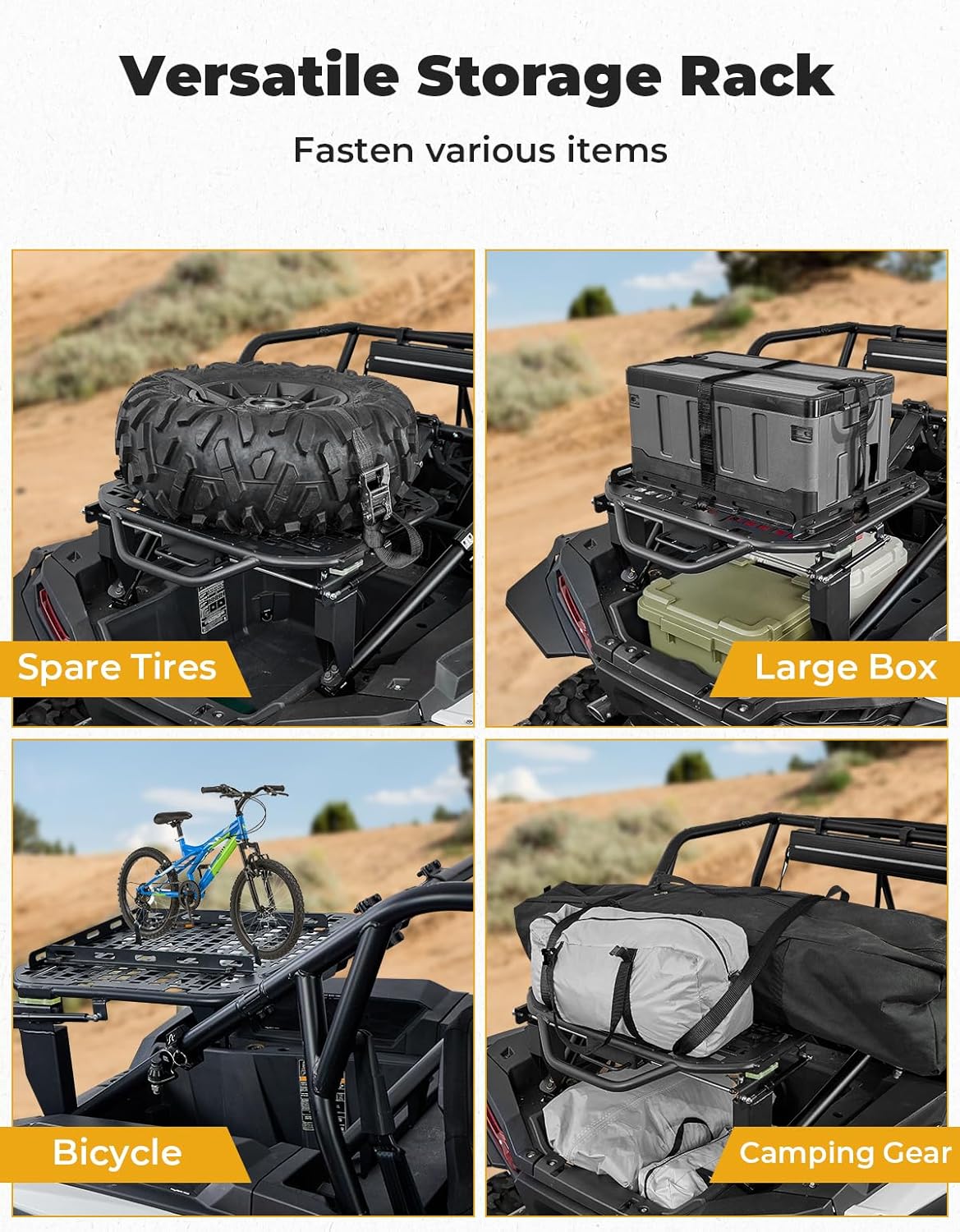 Photo of UTV Spare Tire Carrier for Polaris RZR XP 1000 / XP 4 1000 2024-2025 by Kemimoto - Premium for UTVs / Side by Sides