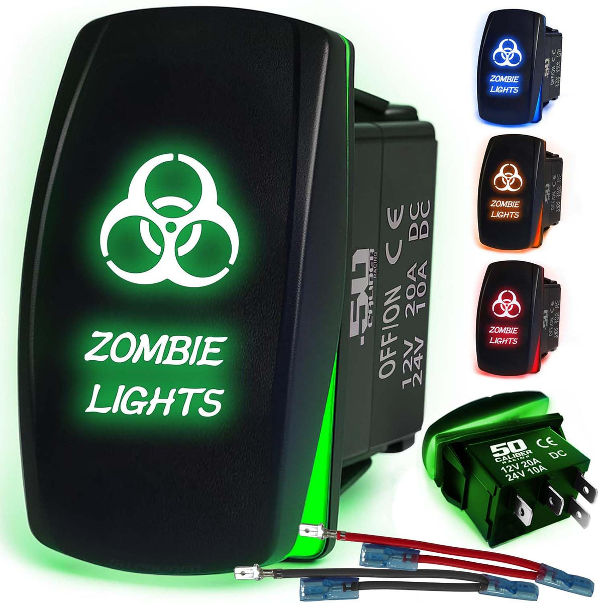 50 Caliber Waterproof LED Rocker Switch