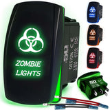 Waterproof Funny Rocker Switch - 12V ON/Off, LED Backlit with Custom Etched Design | R1 Industries