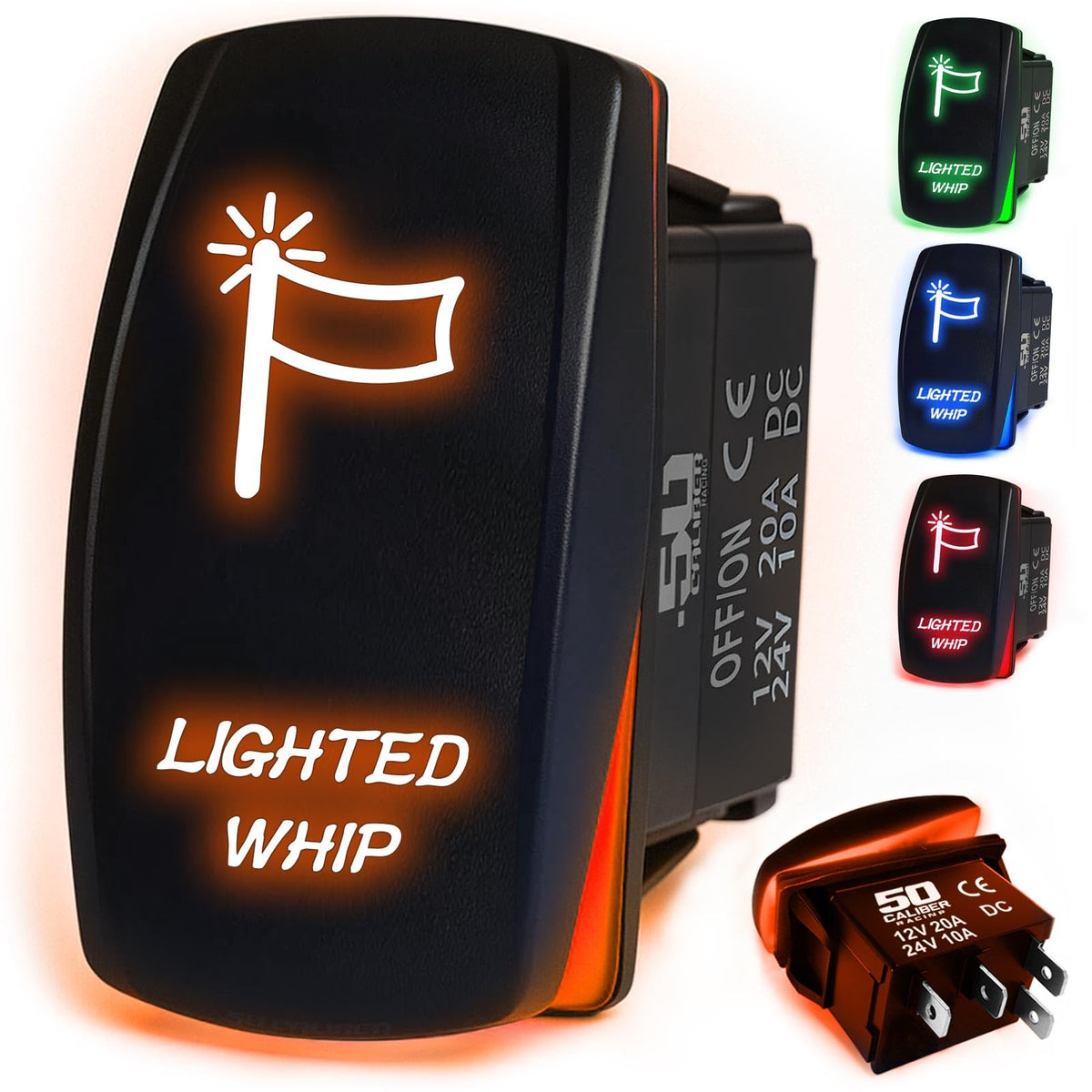 Waterproof Funny Rocker Switch - 12V ON/Off, LED Backlit with Custom Etched Design | R1 Industries