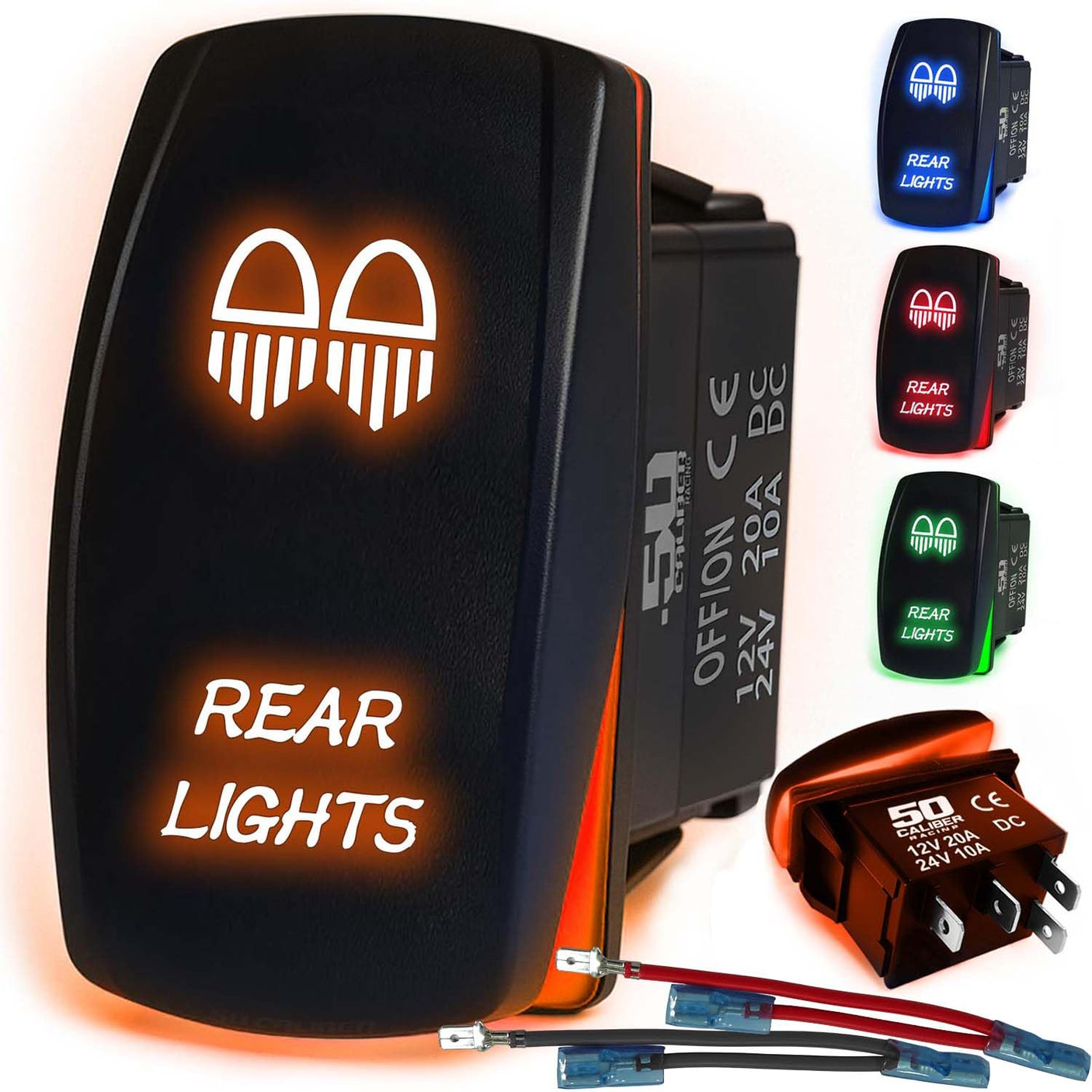 Waterproof Funny Rocker Switch - 12V ON/Off, LED Backlit with Custom Etched Design | R1 Industries