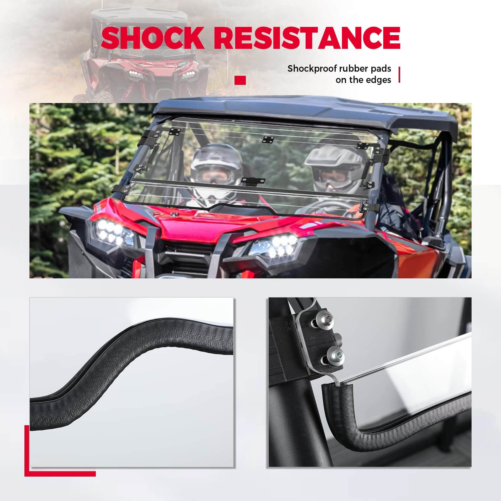 Photo of Kemimoto Flip 3-in-1 Windshield for Talon 1000X/1000R/1000X-4 by Kemimoto - Premium for UTVs / Side by Sides