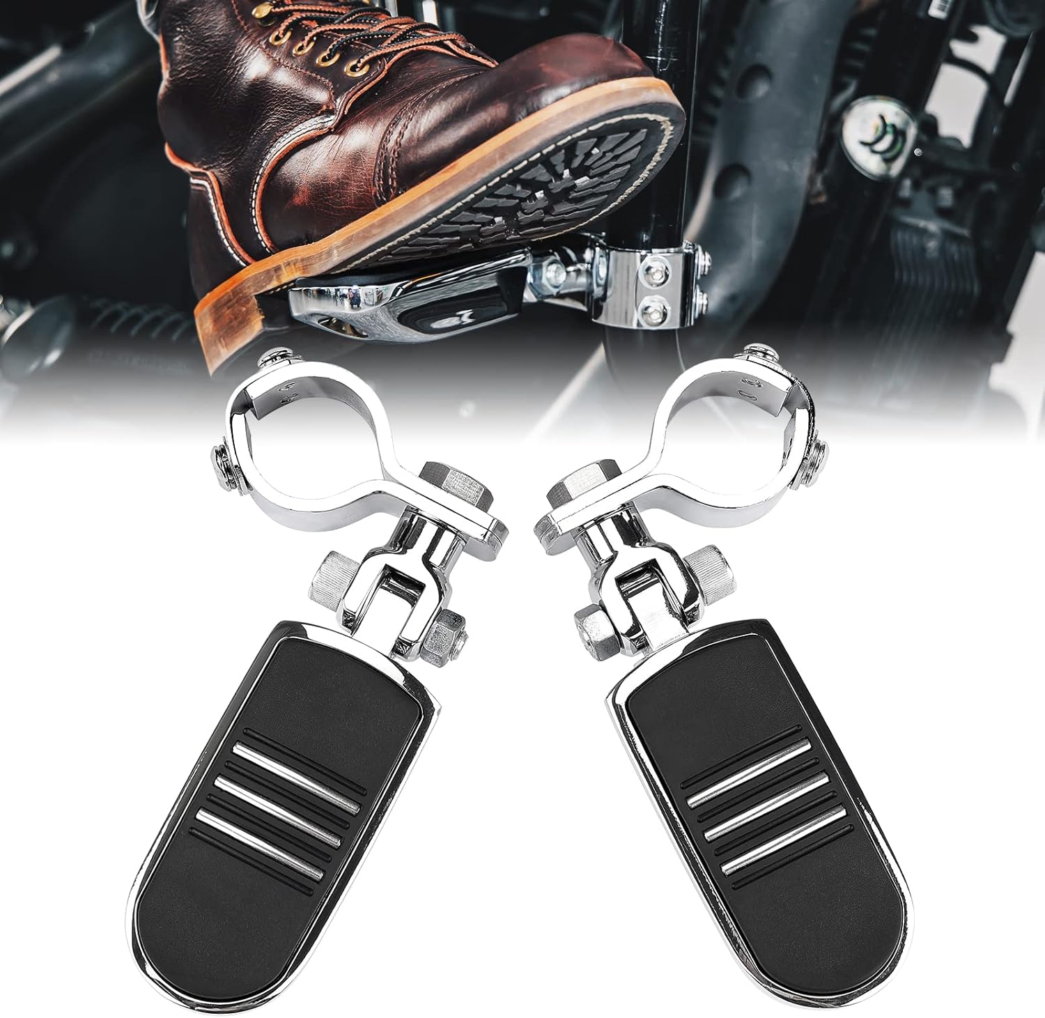 Photo of Motorcycle Foot Pegs for Touring Model by Kemimoto - Premium for UTVs / Side by Sides