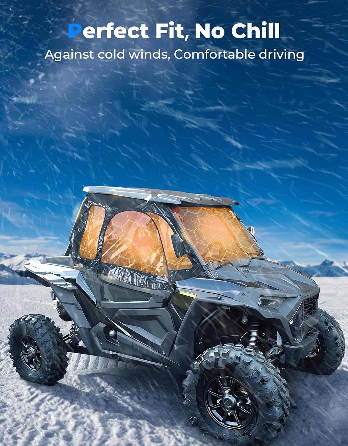 Photo of Soft Cab Enclosure Upper Windows for 2014+ Polaris RZR XP 1000/Turbo by Kemimoto - Premium for UTVs / Side by Sides