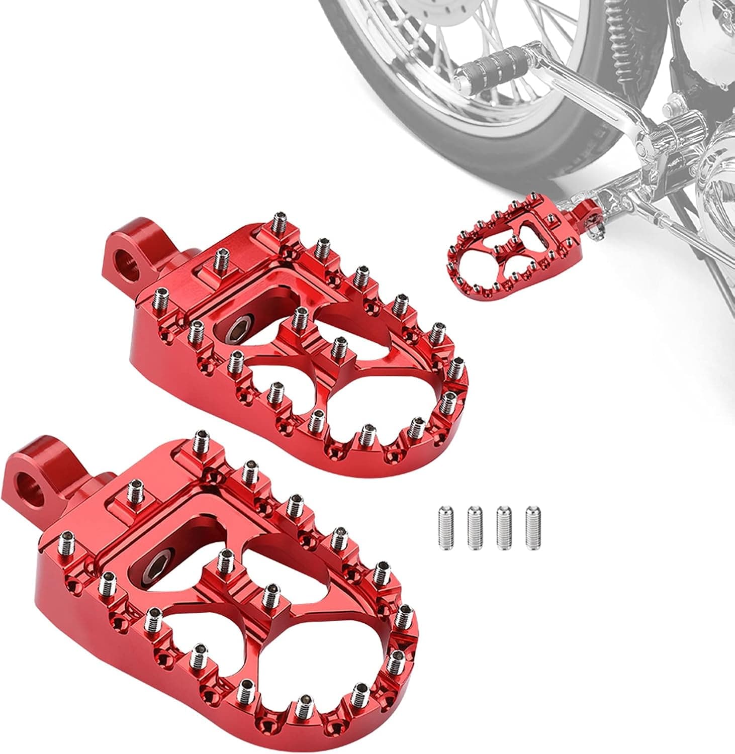 Photo of Motorcycle Foot pegs for Dyna, Sportster, Iron by Kemimoto - Premium for UTVs / Side by Sides