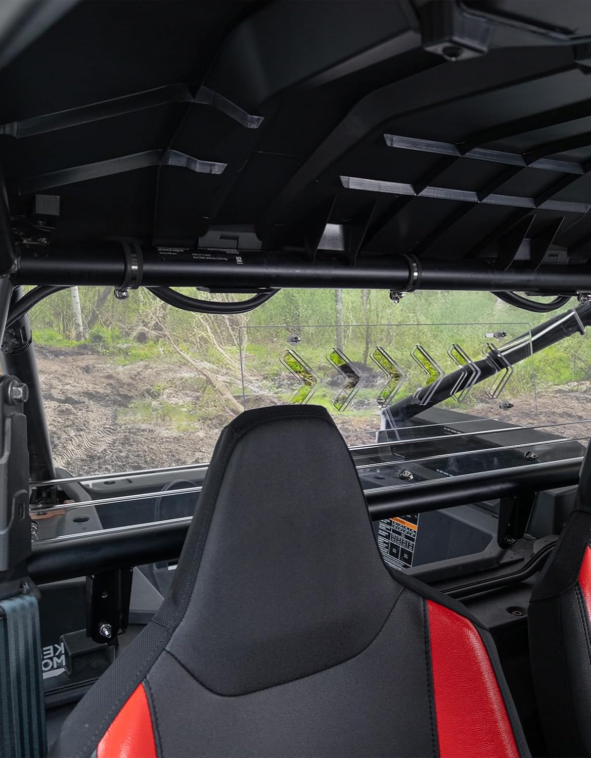 Photo of Vented Clear Rear Windshield for Polaris RZR XP 1000 2024-2025 by Kemimoto - Premium for UTVs / Side by Sides