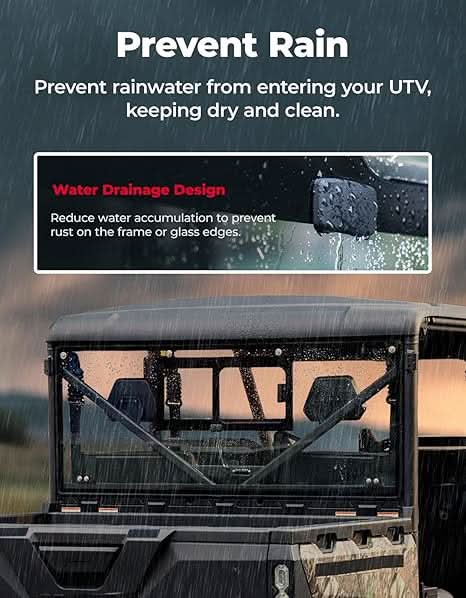 Photo of UTV Sliding Glass Rear Window For CFMOTO UFORCE 1000/1000 XL 2019-2025 by Kemimoto - Premium for UTVs / Side by Sides