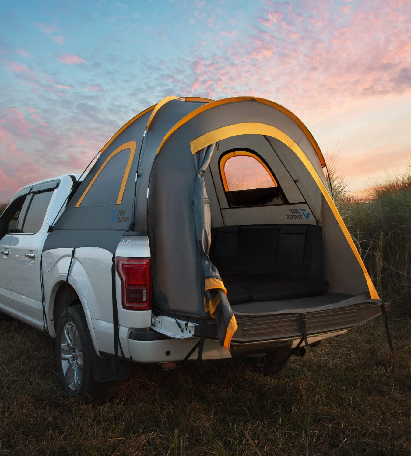 Photo of Kemimoto JOYTUTUS Pickup Truck Tent 2.0, 5.5'-6' Camping Preferred - Orange by Kemimoto - Premium for UTVs / Side by Sides
