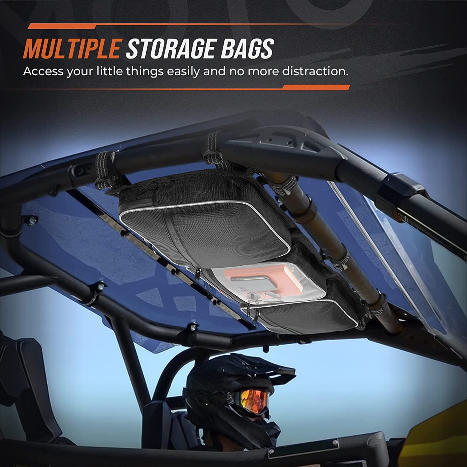Photo of Overhead Storage Roof Bag for Can-Am Maverick Trail & Sport, Commander by Kemimoto - Premium for UTVs / Side by Sides