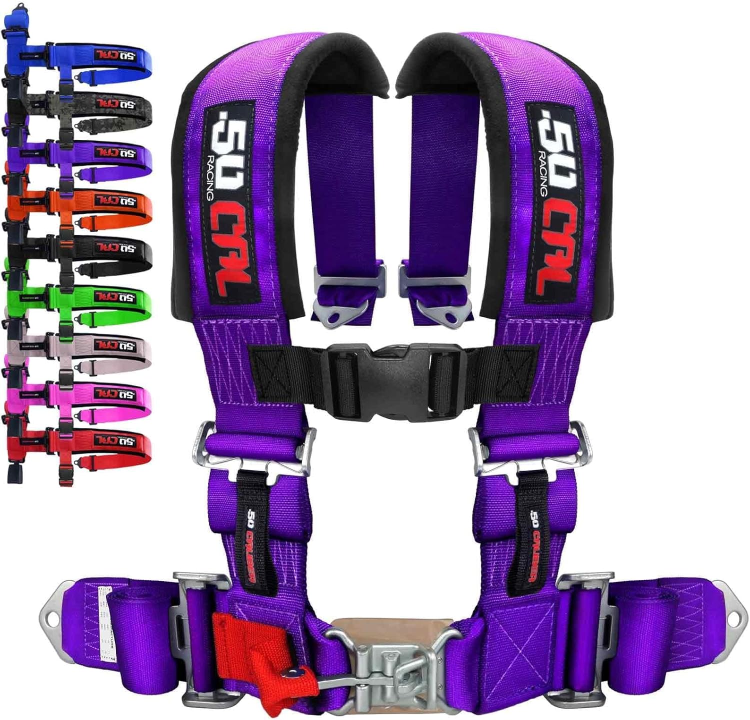 Photo of 3" 4 Point Harness Seat Belt by 50 Caliber Racing - Premium Harnesses for UTVs / Side by Sides