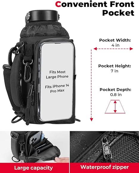 Photo of Water Bottle Holder Bag For YETI Stanley SLM 32 oz|40 oz by Kemimoto - Premium for UTVs / Side by Sides
