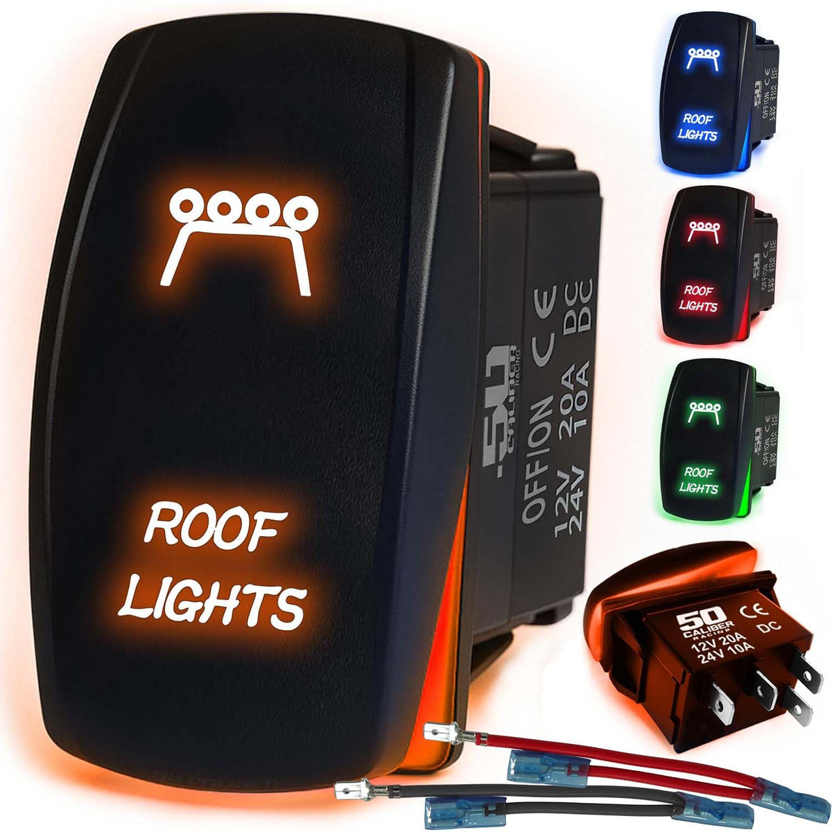Waterproof Funny Rocker Switch - 12V ON/Off, LED Backlit with Custom Etched Design | R1 Industries