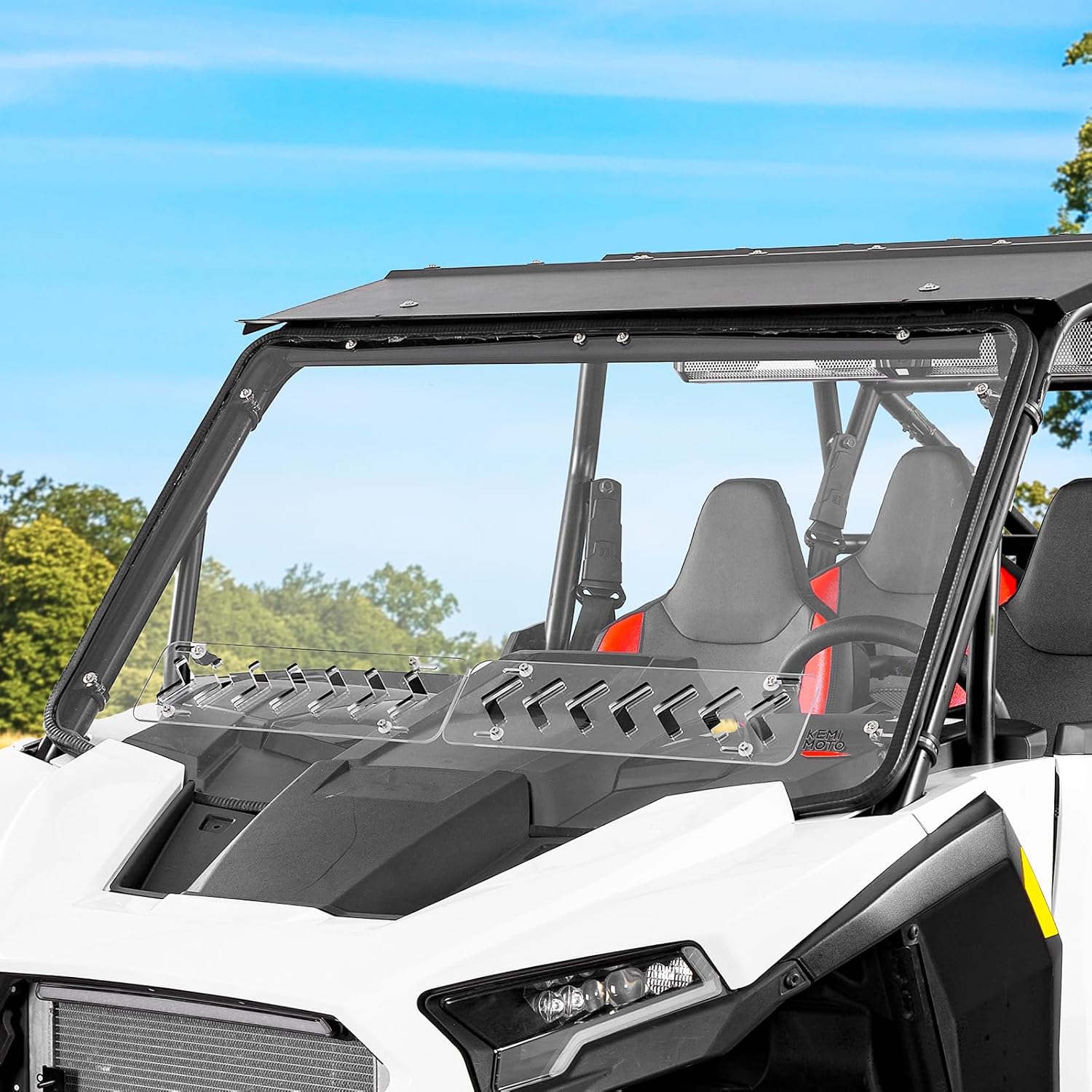 Photo of Front Full Windshield for Polaris RZR XP 1000 /4 2024-2025 by Kemimoto - Premium for UTVs / Side by Sides