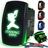 Waterproof Funny Rocker Switch - 12V ON/Off, LED Backlit with Custom Etched Design | R1 Industries