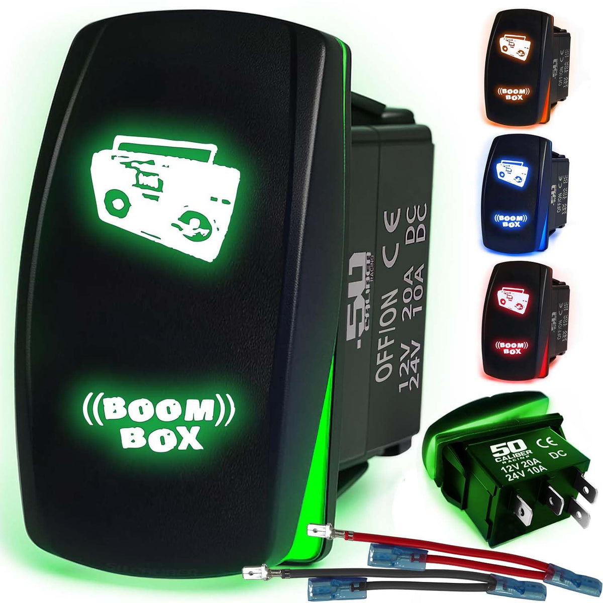 Waterproof Funny Rocker Switch - 12V ON/Off, LED Backlit with Custom Etched Design | R1 Industries
