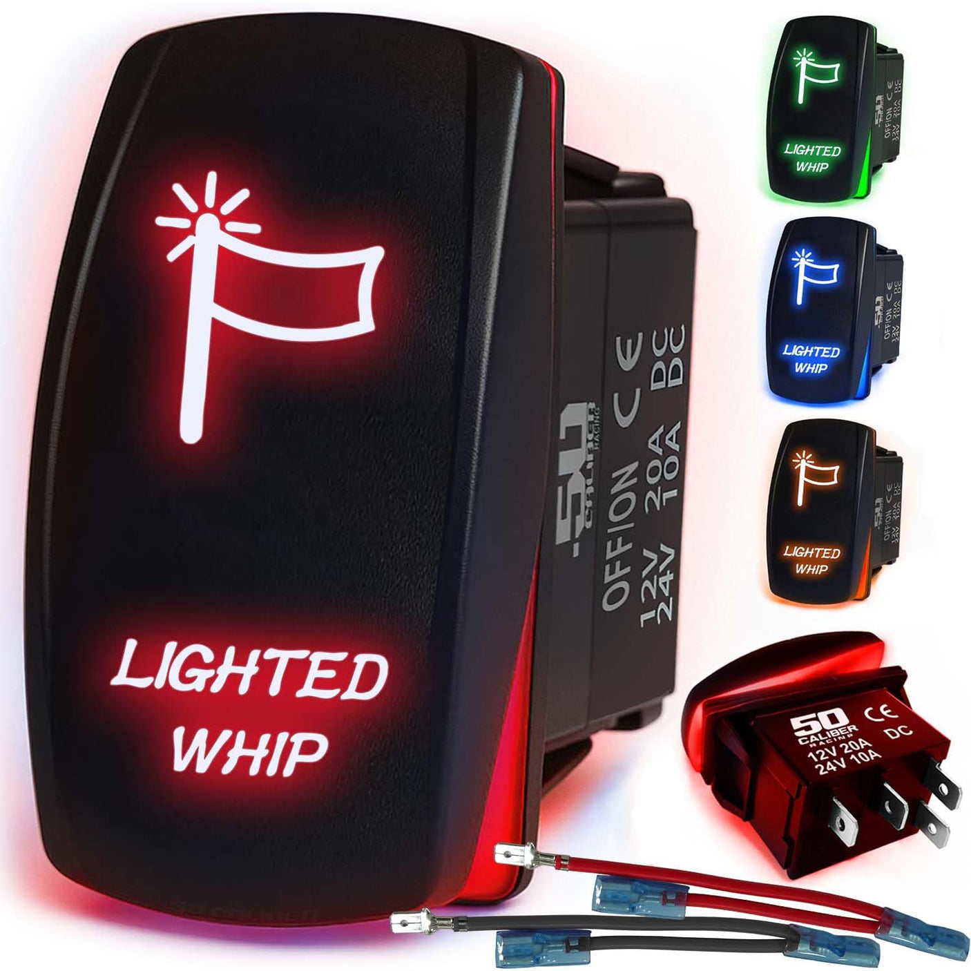 Waterproof Funny Rocker Switch - 12V ON/Off, LED Backlit with Custom Etched Design | R1 Industries