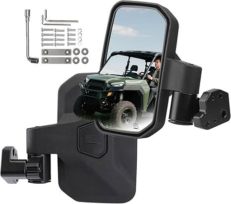 Photo of UTV Side Mirrors for Can-Am Defender HD5|7|8|9|10 2016-2025 by Kemimoto - Premium for UTVs / Side by Sides