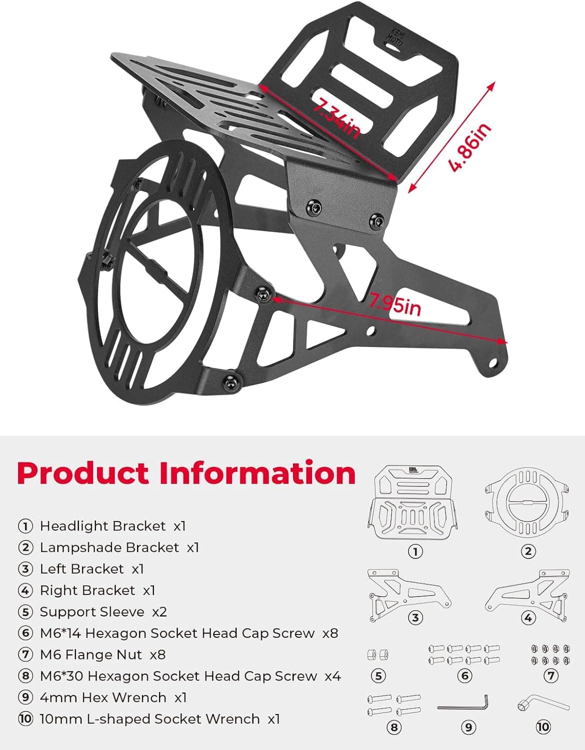 Photo of Headlight Guard Front Rack for CT125 Trail 125 2020-2024 by Kemimoto - Premium for UTVs / Side by Sides