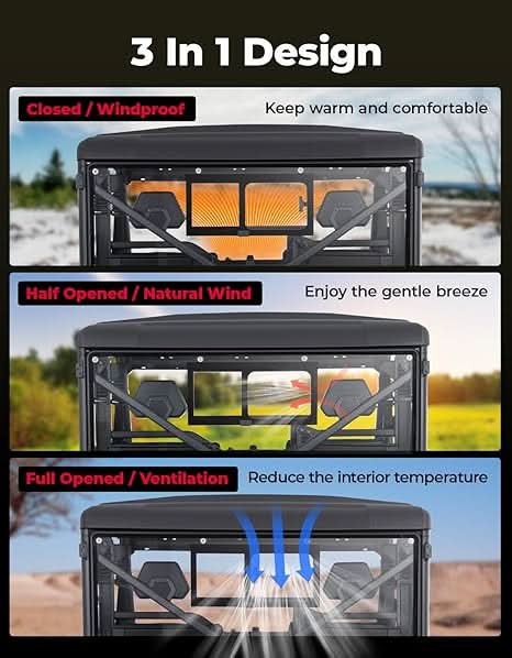 Photo of UTV Sliding Glass Rear Window For CFMOTO UFORCE 1000/1000 XL 2019-2025 by Kemimoto - Premium for UTVs / Side by Sides