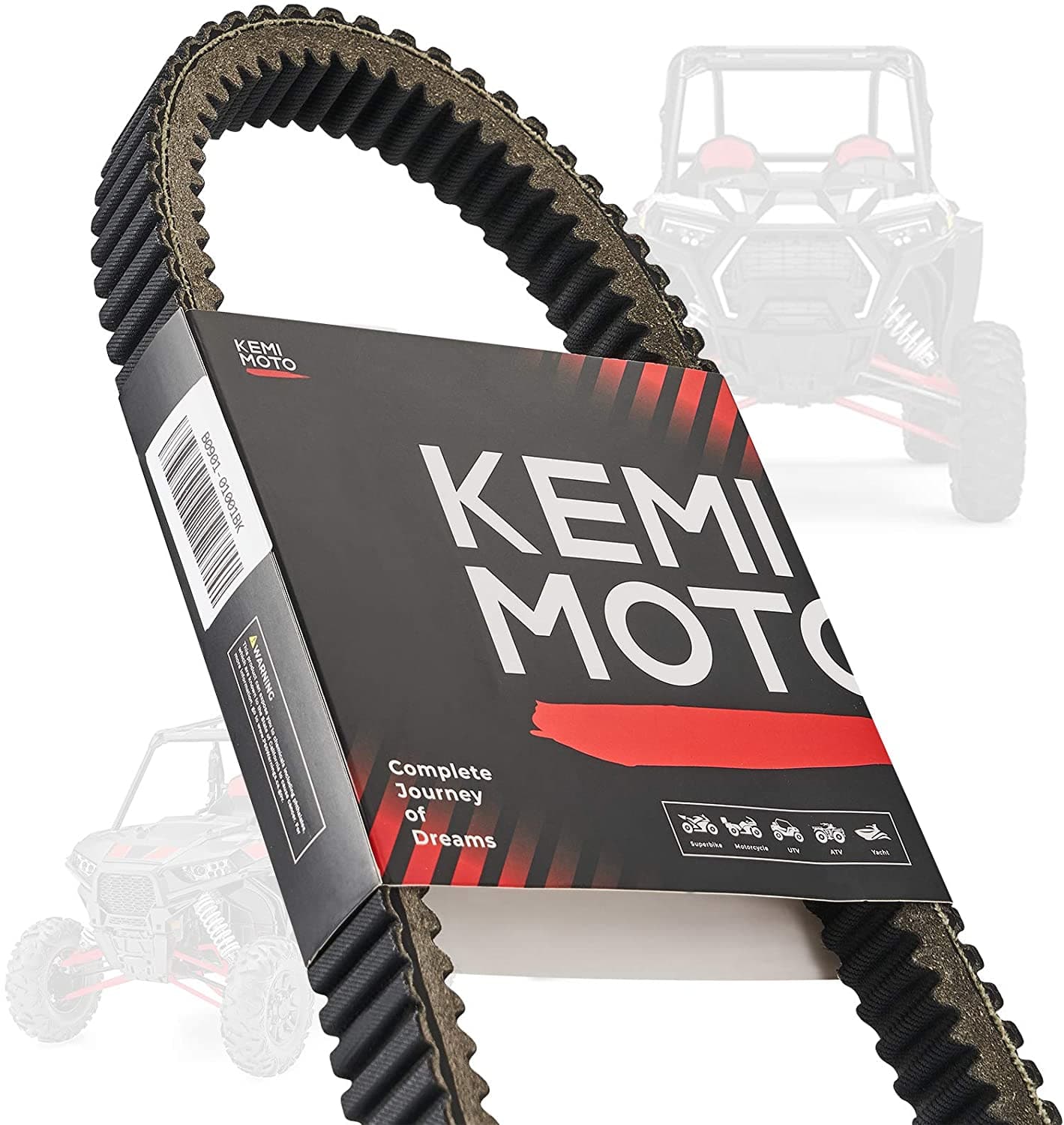 Photo of Heavy Duty Carbon Drive Belt for RZR XP 1000/ General 1000 / S 1000 by Kemimoto - Premium for UTVs / Side by Sides