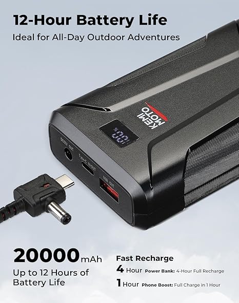 Photo of Kemimoto Electric Hooded Sweatshirt with 12V 20000mAh Battery Pack by Kemimoto - Premium for UTVs / Side by Sides