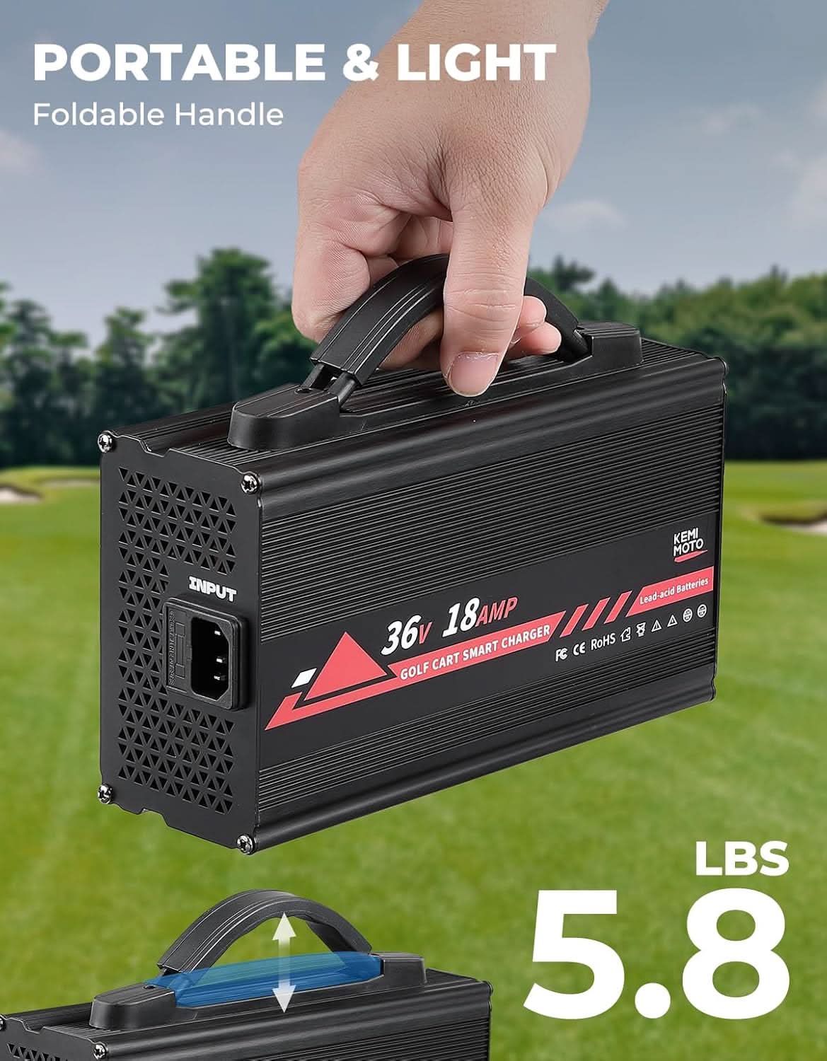 Photo of KEMIMOTO 36V Golf Cart Battery Charger by Kemimoto - Premium for UTVs / Side by Sides