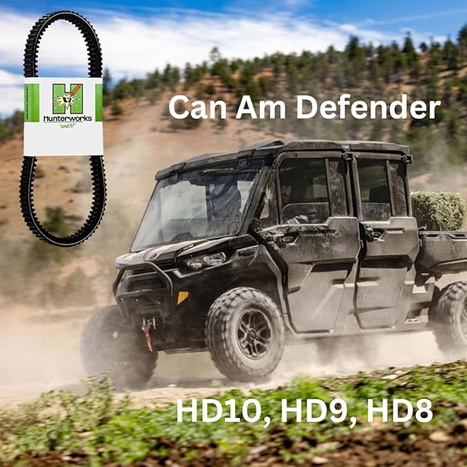 Photo of Hunterworks 2016-2025 Can Am Defender Belt (All Models/Sizes) HD11, HD10, HD9, HD8 by Hunterworks - Premium for UTVs / Side by Sides